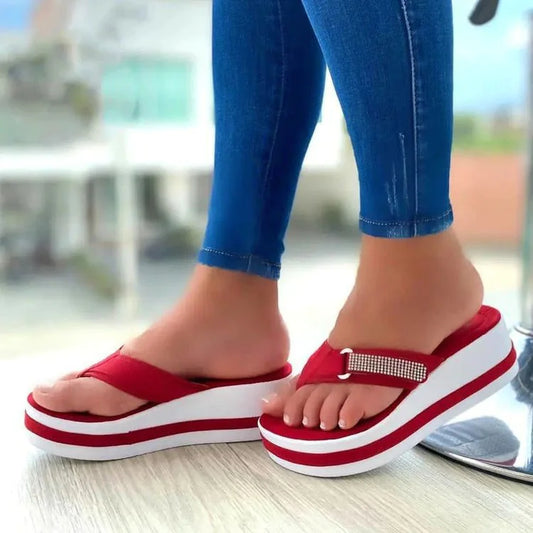 Flip Flops Wedge Pinch Summer Women's Outdoor Platform Slippers