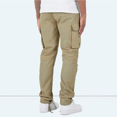 Elastic waistband flap pocket cargo pants