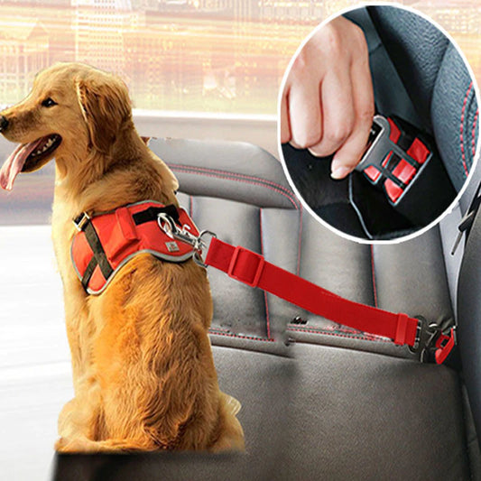 Pet Car Seat Dog SeatBelt Safety Harness Restraint Adjustable Leash Travel Clip Cat Dog Car Seat Belt for All Cars Dog Seat Belt