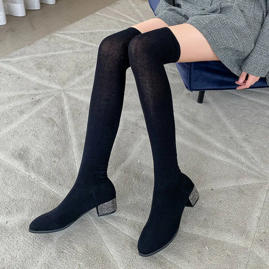 Woman Boots Long Tube Socks Shoes New Female Fashion Flat Shoes for Women Basket Winter Boots Female Shoes Women Sneakers