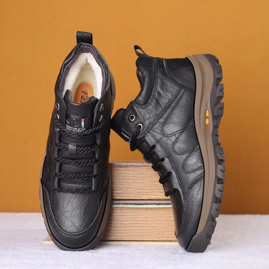 Men's Trendy Snowshoes Thick Leather Shoes