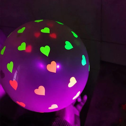 Fluorescent Neon Balloons Black Light Party Balloons Night Light Mini Dot Balloons Fluorescent Balloon Party