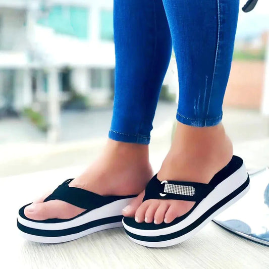 Flip Flops Wedge Pinch Summer Women's Outdoor Platform Slippers