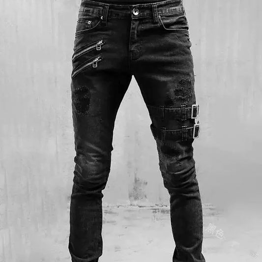 Men's High Waist Designer Jeans