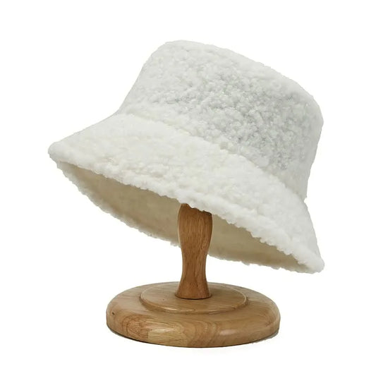 Fishing Hat Autumn Fashion Hat Warm Cold-proof Basin Cap Same Paragraph Plush Lambswool Teddy Hat