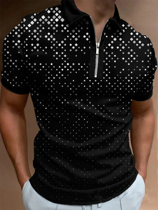 Men's Polyester Short-sleeved 3D Pattern Summer Daily T-shirt