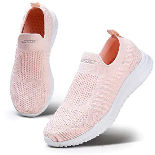 HKR Womens Slip on Trainers Comforble Walking Work Shoes with Memory Foam