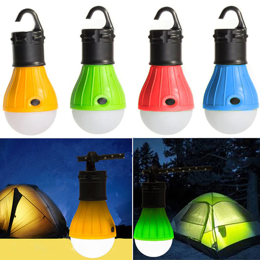 Portable LED Camping Light Battery Operated Tent Lights Waterproof Emergency Lantern Light Bulb For Hiking Fishing Outdoor