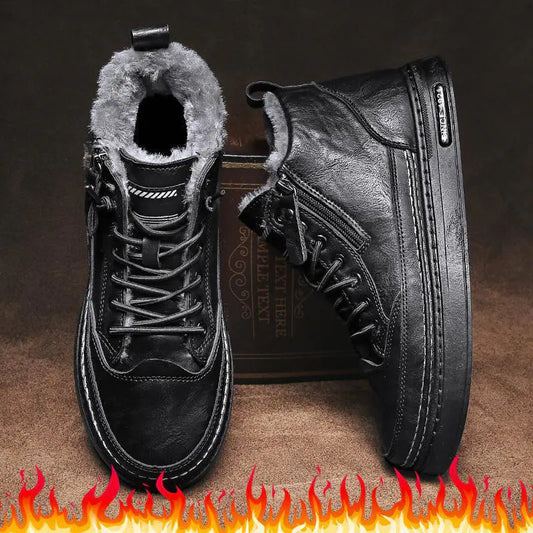 Men's Lace-up High Top Casual Versatile Anti-slip Breathable Sporty Waterproof Comfortable Boots