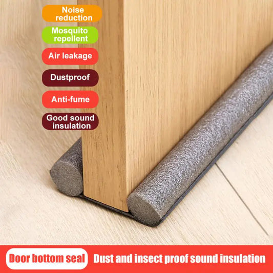 95*10cm Door Bottoom Seal Strip Flexible Wind Noise Reduction Stopper Under Door Sealing Blocker Door Weatherstrip With 3cm Foam