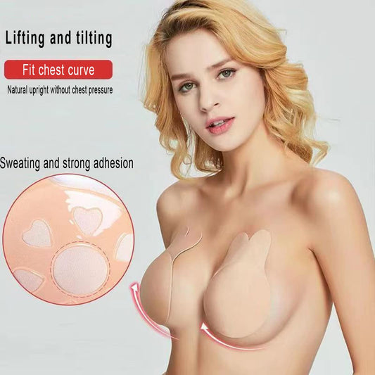 2 Pack Adhesive, Breast Lift Tape Sticky Invisible Lift Strapless Backless Bras for Women