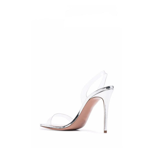 Summer Roman High Heel Sandals PVC Transparent One-Word Strap Ultra High Fine Heel Fashion Sandals for Women
