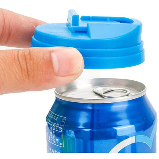Plastic lid for beverage can