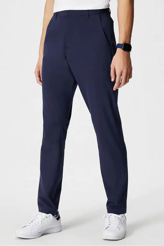 Business Casual Real Zipper Pocket Slim Plus Size Cotton Solid Color Men's Western Pants