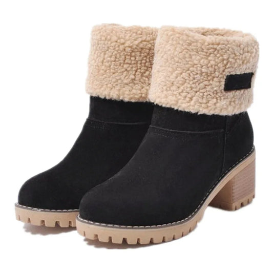 M.O.I Women's Winter Warm Short Plush Ankle Boots