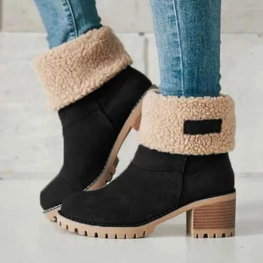 M.O.I Women's Winter Warm Short Plush Ankle Boots