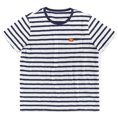 New men's casual round neck striped short-sleeved T-shirt