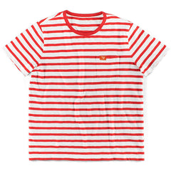 New men's casual round neck striped short-sleeved T-shirt