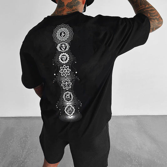 Yoga Chakra Design Oversized T-shirt