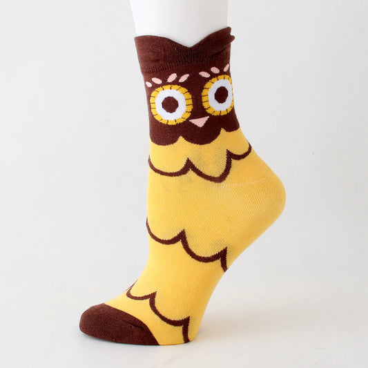 Creative Cartoon Owl Socks Women's Cotton Socks Direct Supply