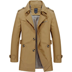Casual Jacket mit mittlerer Länge Baumwollmantel Windbrecher