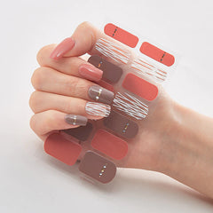 Pegatinas de uñas de alta calidad totalmente pegadas 3D estampado caliente láser pegatinas de películas de esmalte de machos de moda.