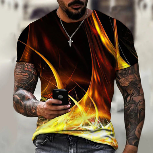 Camiseta gráfica de impresión 3D para hombres
