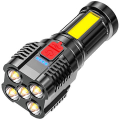 5 LED LASHLIGHT Wysoka moc Wodoodporna LED LED Długotrwałe światło reflektorów Wyświetlacz akumulatora Batery