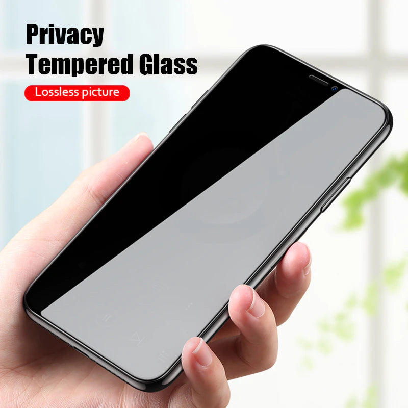 Anti-Spy-Schwarzglas für iPhone 12 11 14 13 Pro Max Mini 6 6S SE-Bildschirmschutz für iPhone XR X XS Max 7 8 plus Privatsphäre Glas