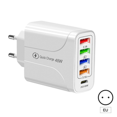 USB Fast Charger, 4-Port Charger Adapter