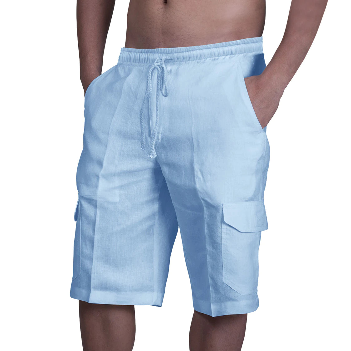 Men's Multiple Bags Tether Beach Shorts Overalls Shorts
