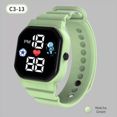 LED Electronic Watch C3-13 Football Style Square Apple wasserdichte Digital Sportstudent Electronic Watch.