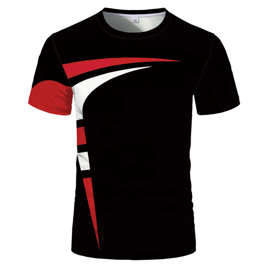 Sommer 3D-Druck kurzärmeliges Sport-T-Shirt