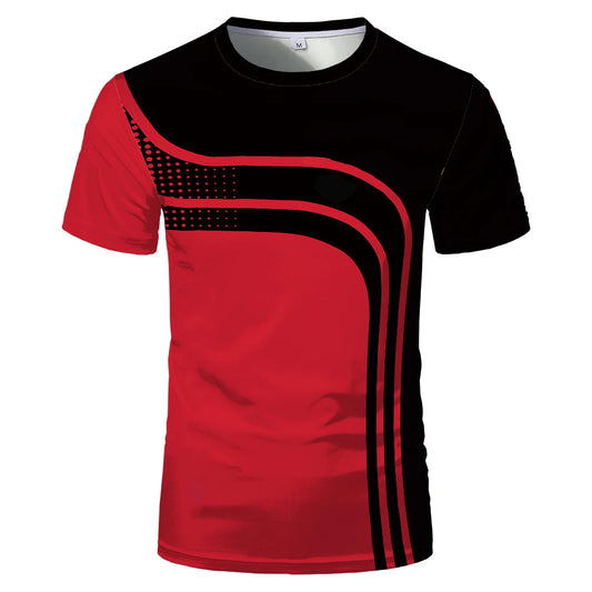 Sommer 3D-Druck kurzärmeliges Sport-T-Shirt