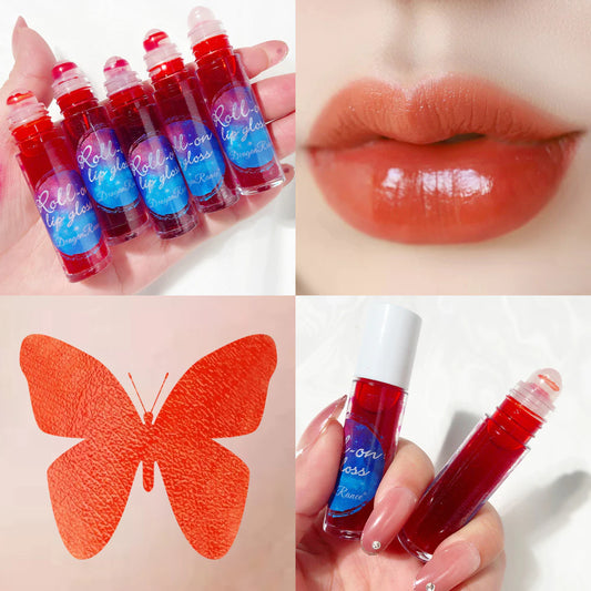 6 Farben Lipglasur matt langlebig feuchtigkeitsspendende Lipgloss Glitzer gefärbte flüssige Lippenstift Lippenöl Red Lippen Tönungspflege Make -up