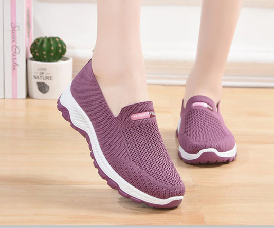 Chaussures de baskets pour femmes Sneakers de plate-forme non glissante pour femmes chaussettes en mailles pour femmes à large mocassins chaussures de marche