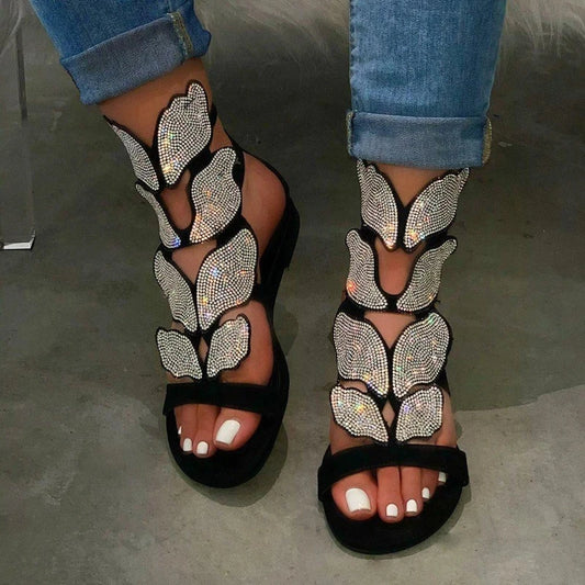 Rhinestone New Women Spring/Summer Nuovi sandali senza slip a slittamento sandali durevoli sandali da donna sandali da spiaggia per esterni
