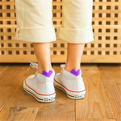 6 paires chaussettes féminines harajuku femelles chaussettes de cheville coton chaussettes de coeur blanc mignonnes filles confortables chaussettes décontractées chaussettes