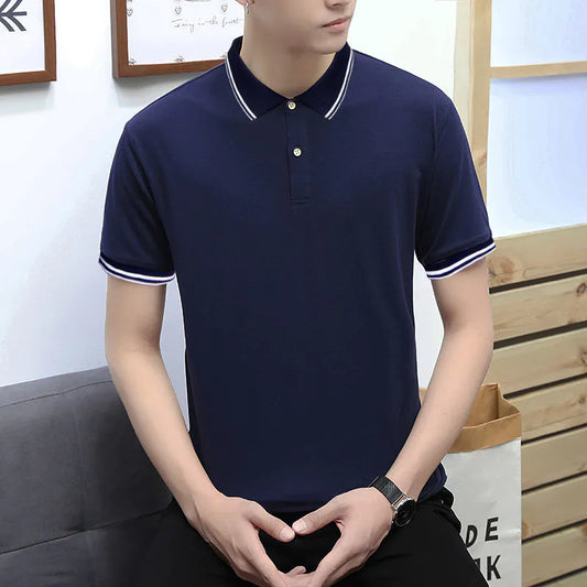Männer Polo -Shirts bedruckte Männerhemd Kurzärmelene Summer Tops koreanischer Stil männlicher Tees Revers Polo -Hemd Designerhemd