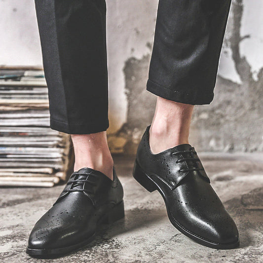 Zapatos de cuero para hombres para asuntos formales y comerciales