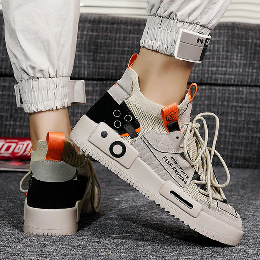 Fabrics d'étirement à lacets décontractés pour hommes chaussures de course en plein air
