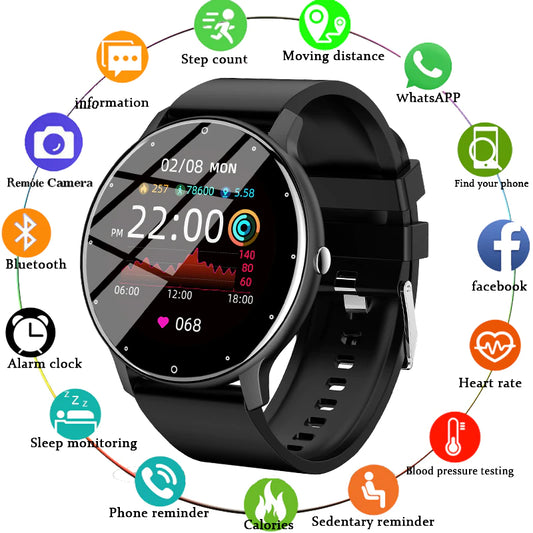 Ultra cienki inteligentny zegarek z monitorem tętna i urządzeniami do śledzenia fitness