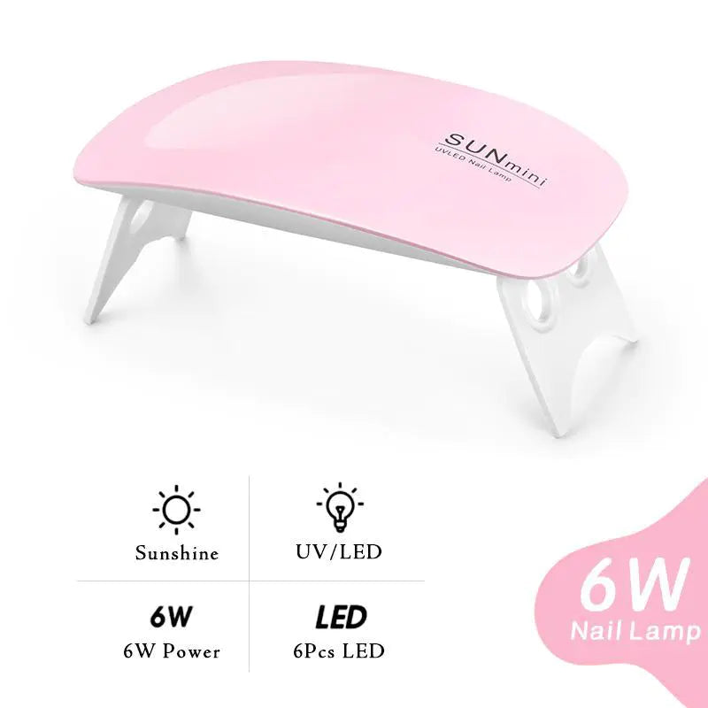 Mini -LED -Nagellampe Tragbarer Nageltrockner für Gelnagel und Härtungsnagel mit 2 Timern (45S/60s) und USB -Ladung LED LED LACK Lampe Nageltrockner für Gelpolitur (rosa)