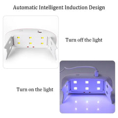 Mini -LED -Nagellampe Tragbarer Nageltrockner für Gelnagel und Härtungsnagel mit 2 Timern (45S/60s) und USB -Ladung LED LED LACK Lampe Nageltrockner für Gelpolitur (rosa)