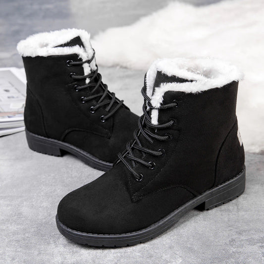 Zimowe buty martin bawełniane botki środkowe cielę ciepłe, gęste wygodne buty śnieżne
