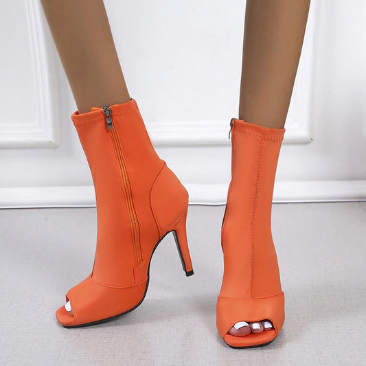 Scarpe da donna più di dimensioni femminili con tacchi alti con le scarpe a strato singolo quadrate scarpe con tacco alto bene
