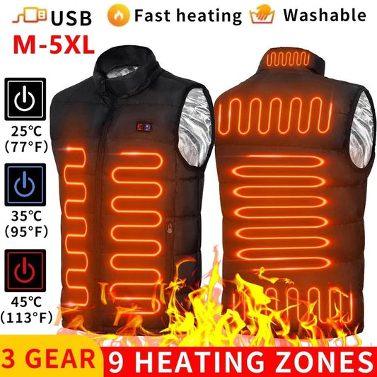 USB Heating Men's Cotton Padded Jacket