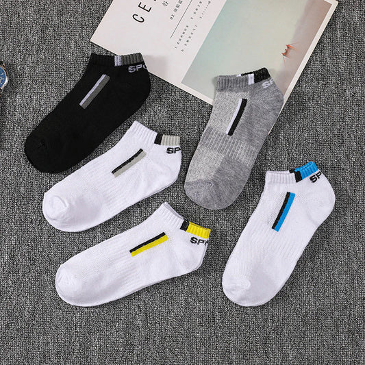5 paires chaussettes de basket-ball en couches minces d'été pour hommes