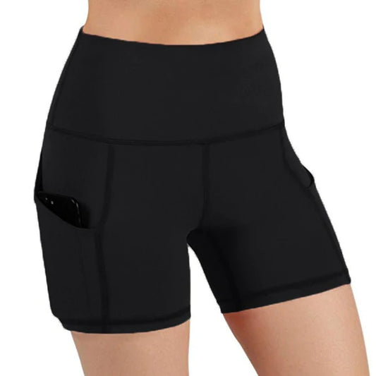 Deaamygline Shorts de yoga para mujeres pantalones cortos de gimnasio de entrenamiento de gimnasio altos pantalones cortos de entrenamiento transpirable