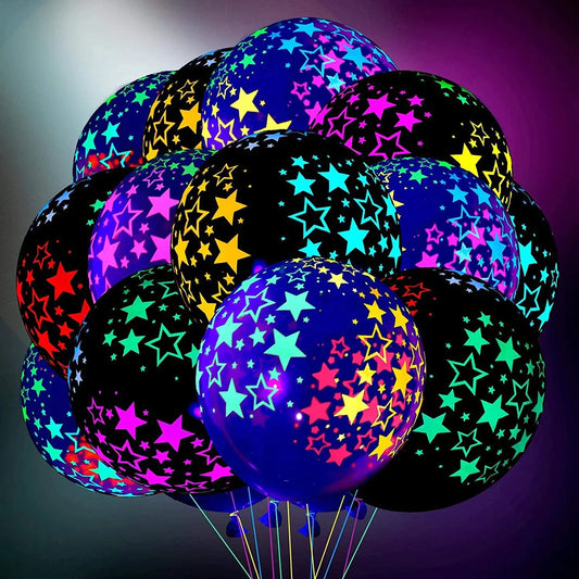 Fluorescencyjne neonowe balony czarne światło imprezowe balony nocne mini -kropki balony fluorescencyjne balonowe imprezę balonową